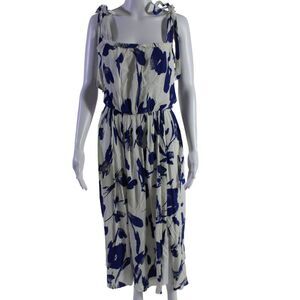 Jason Wu Collective Womens Blue Floral Tie Strap Dress Blue Size 8 14841584
